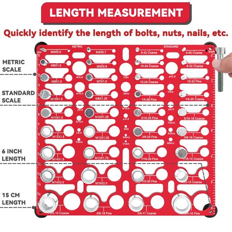 Snapklik.com : 55 Thread Checker - Nut And Bolt Thread Checker Standard ...