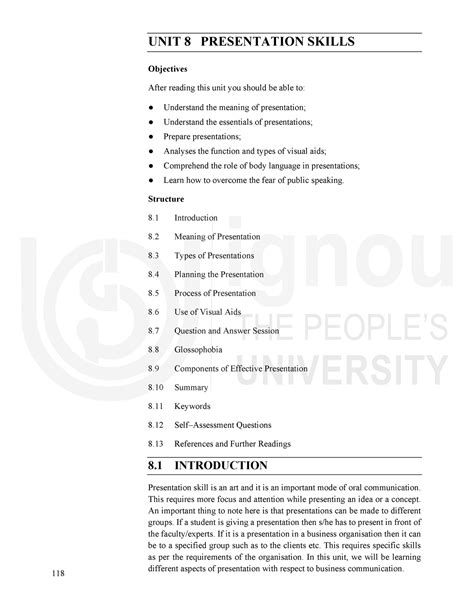 Presentation Skills - Oral Communication at Work- MBA Study Materials ...