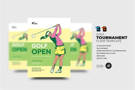 Golf Tournament Flyer Template 的图像结果