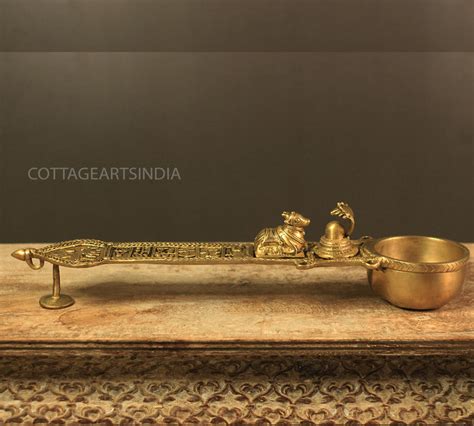 Brass Nandi - Shivling Tribal Art Spoon – CottageArts India