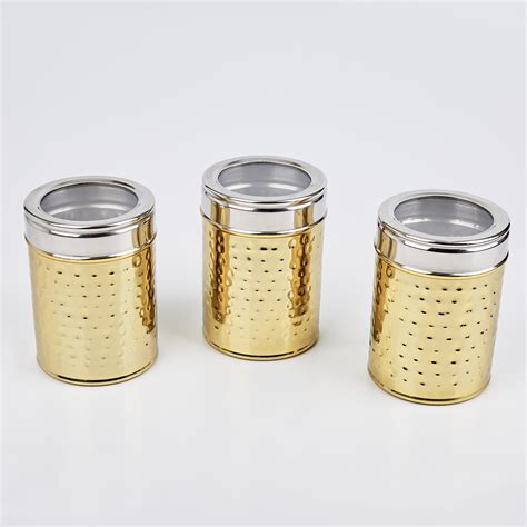 Buy Shale Primo Set of 3 Stainless Steel Canister - 650ml from Home ...