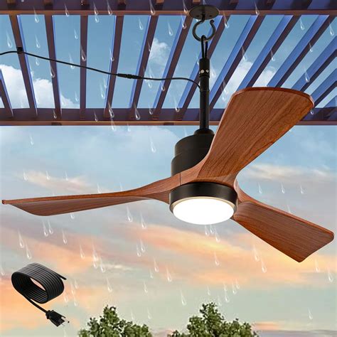 Amazon.com: ZIMOFLL 42" Outdoor Ceiling Fan for Patios with Light ...