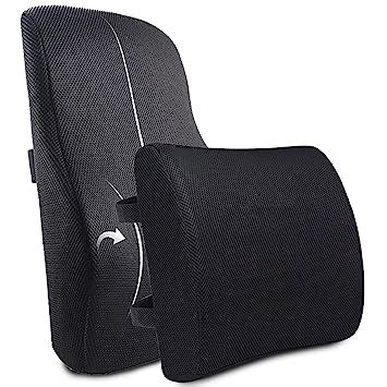 Sleepsia Orthopedic Lumbar Support Memory Foam Car Seat Back Support ...