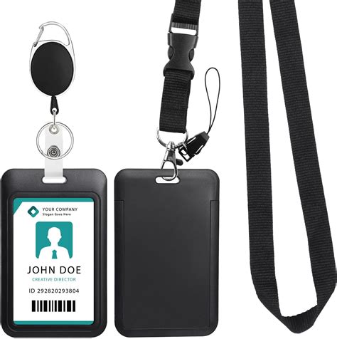 Hianjoo Badge Holder Retractable with Lanyard, ID Card Holder with Belt ...