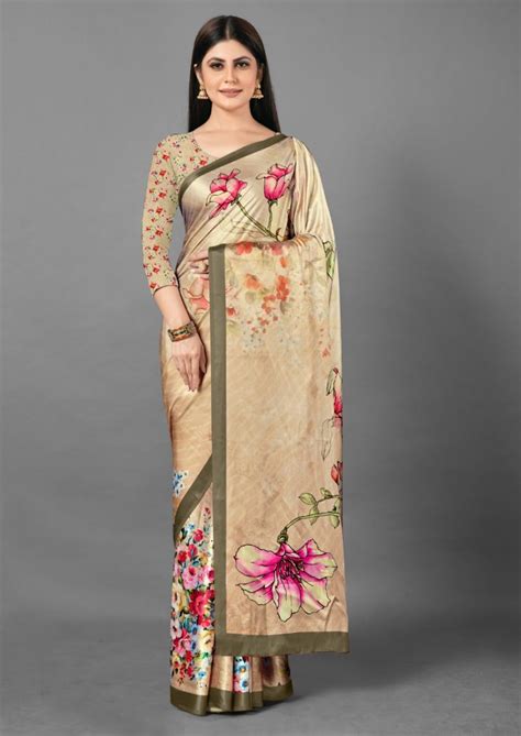 Apple Flowery 9 Casual Wear Japan Crepe Saree Collection