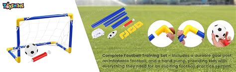 Toyshine Football Goal Post Toy Set with Inflatable Ball & Pump Fun ...