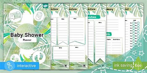 FREE! - Botanical Baby Shower Planner (teacher made)
