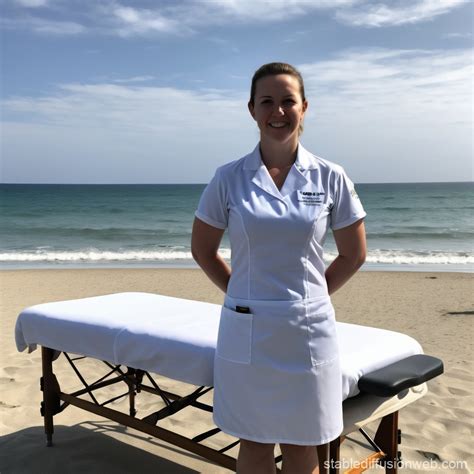 Massage on a Beach | Stable Diffusion Online