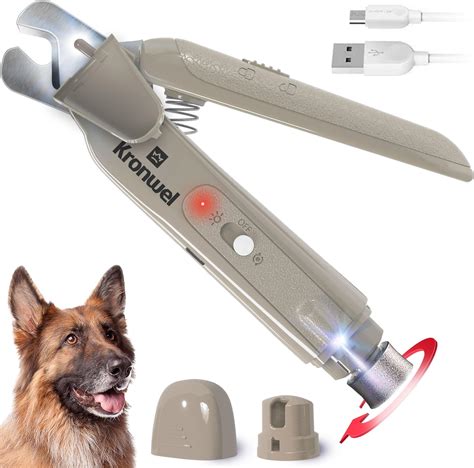 Amazon.com: MORMIUKII Dog Nail Clippers with Sensor,2 in 1 Dog Nail ...