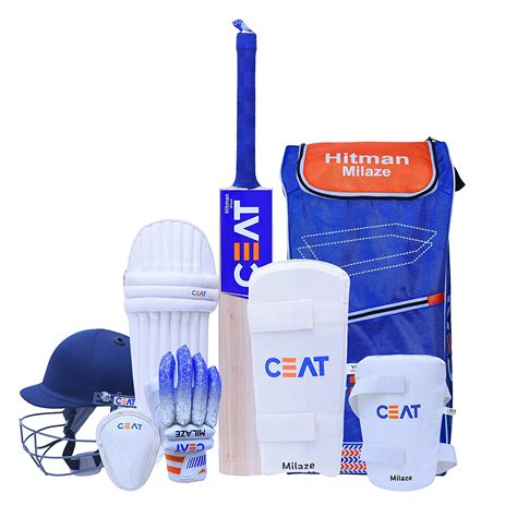 Buy Ceat Hitman Milaze Junior Cricket Kit (Size 5), Blue Online at Low ...