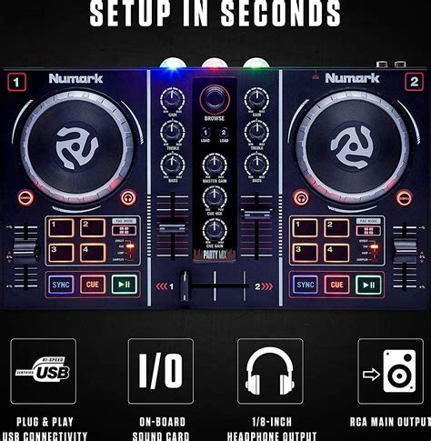 Numark Beginners DJ Controller for Serato DJ Intro With 2 Channels ...