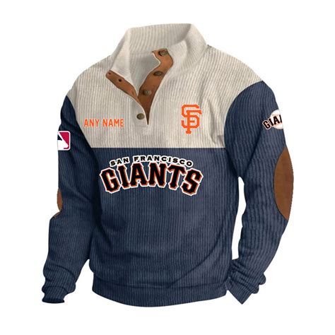MLB San Francisco Giants Personalized Name Corduroy Henley Shirts ...