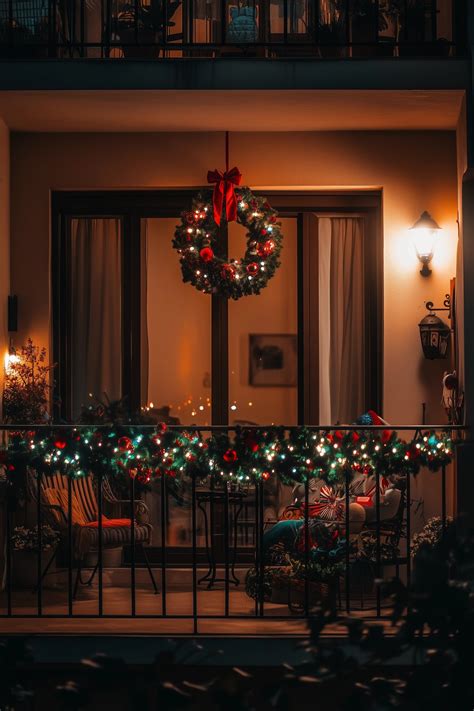 17 Easy Small Apartment Christmas Balcony Decor Ideas