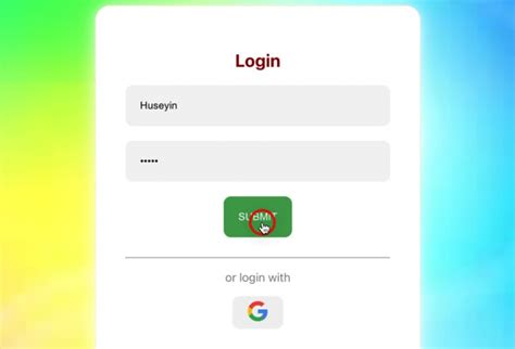 React JS Form Validation Example 的图像结果