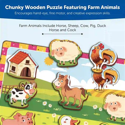 Farm Animal Chunky Puzzle (2+ Years) – Mini Leaves