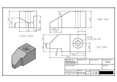 Orthographic Drawing Examples 的图像结果