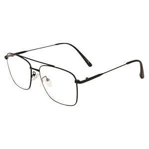 Optify® Black Premium Blue Cut Zero Power Navigator Spectacles with ...