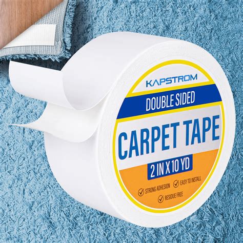 Double-Sided Carpet Tape (2" Wide, 30' Long), Heavy Duty Adhesive ...