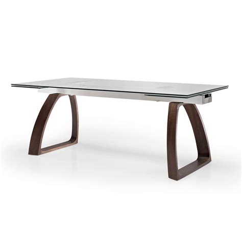 Dining Table with Extendable Glass Top Made in Italy
