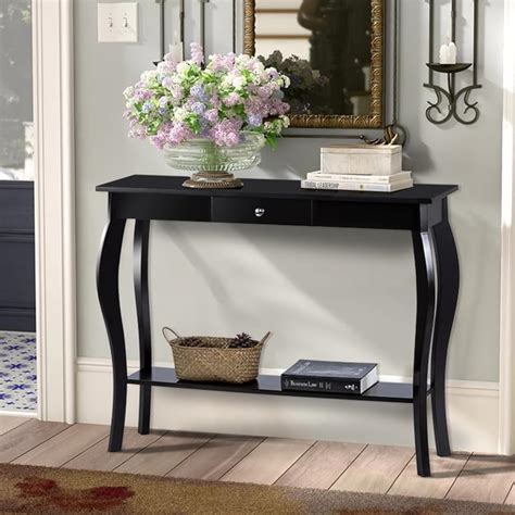 Amazon.com: ChooChoo Black Entryway Table with Drawer, Narrow Console ...
