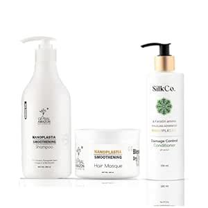 Global Amazon Secrets Nanoplastia Shampoo and Mask + SilkCo Damage ...