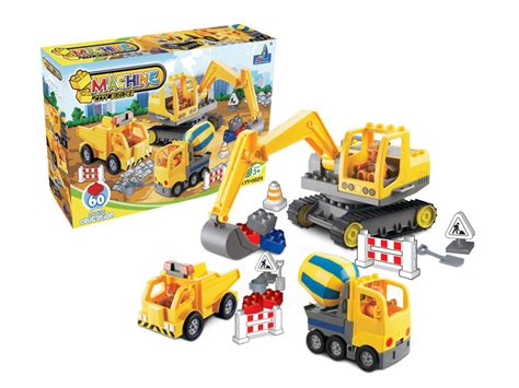 速卖通外贸儿童玩具 工程场景仿真挖掘机 男孩拼装积木DIY玩具-阿里巴巴