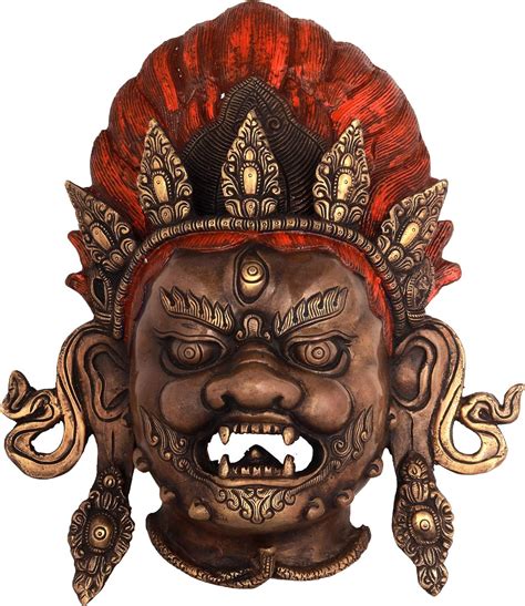 Buy Exotic India Tibetan Buddhist Mahakala Mask (Made in Nepal Wall ...