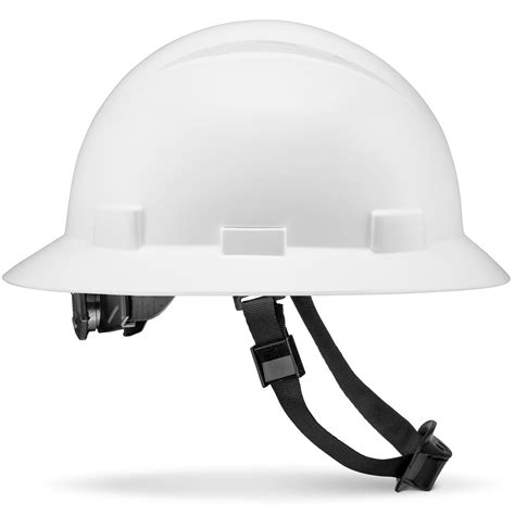 ACERPAL Full Brim Hard Hat, OSHA Safety Helmet, Custom White Solid ...