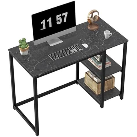 SINPAID 40-inch Computer Desk with 2-Tier Shelves India | Ubuy