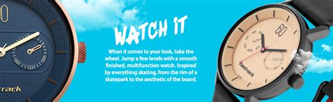 Fastrack Go Skate Quartz Analog with Day and Date Grey Dial Silver ...