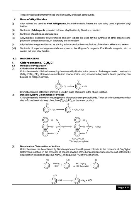 Halogen Derivatives Notes for Class 12, IIT JEE & NEET