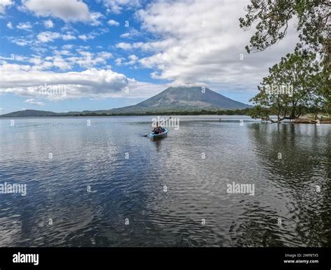 Kayaking under Concepcion Volcano on Lake Nicaragua, Ometepe Island ...