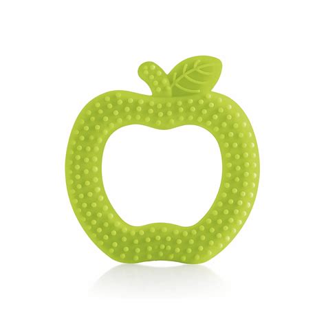 BeeBaby Apple Shape Soft Silicone Teether (Green) - Cureka