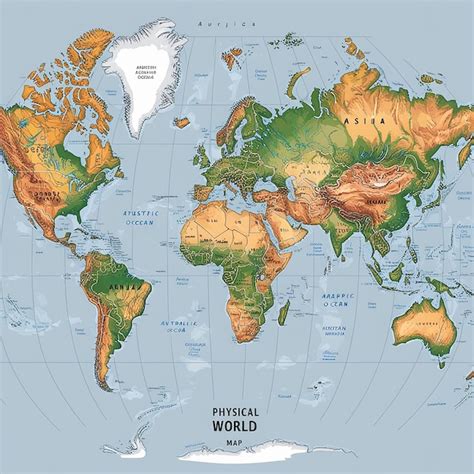 Detailed Physical World Map 的图像结果