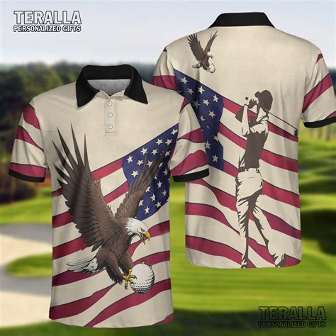 Eagle Vintage American Flag Golf Shirt Polo Shirt sold by Bobby Lee ...