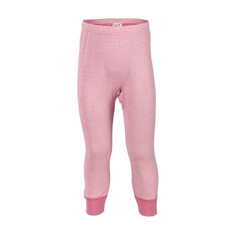 Kids's Long Johns | Wool (Organic) | Natural/Rose Striped | LIVING CRAFTS