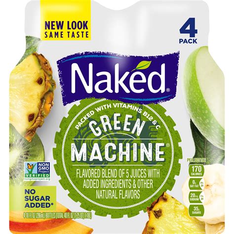 Naked Juice Boosted Smoothie, Green Machine, Bottles | Fig App