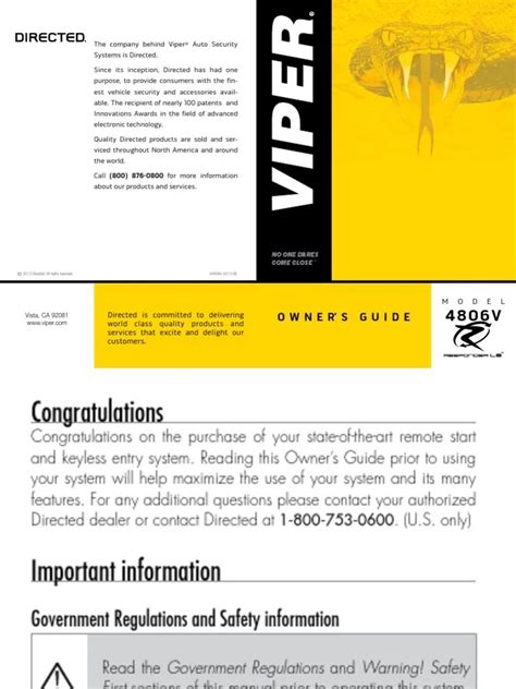 Viper Remote Start Programming Instructions 的图像结果