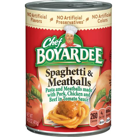 Chef Boyardee Spaghetti and Meatballs, 14.5 oz - Walmart.com