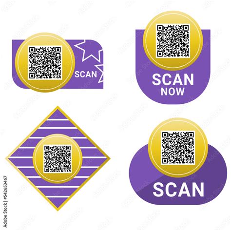 QR Code design set Stock Vector | Adobe Stock