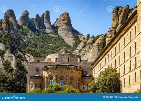 The View of Santa Maria De Montserrat, an Abbey of the Order of Saint ...