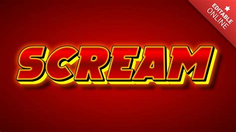 Image result for Scream Sound Text