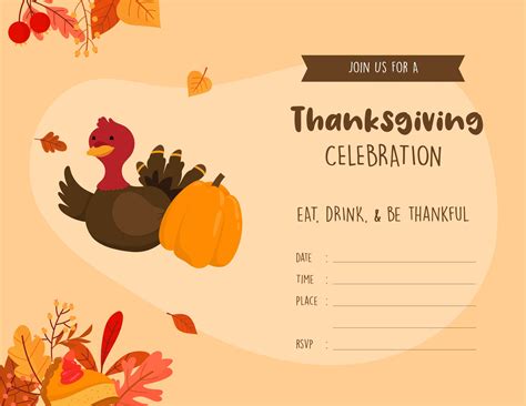 Thanksgiving Invitation Template Free