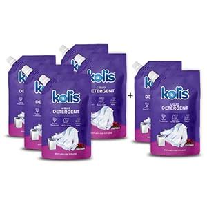 Kolis Laundry Detergent Liquid with Jasmine Fragrance, Refill Pouch Top ...