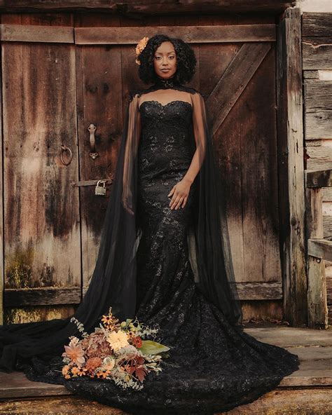 3-in-1 Black Wedding Dress | Gothic A-Line & Mermaid Styles