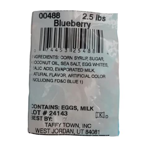 Taffy Town - Blueberry Salt Water Taffy (1.13kg Bag)