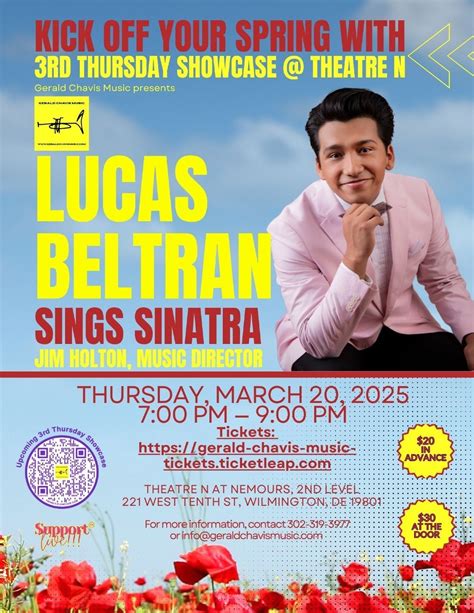 3rd Thursday Showcase featuring Lucas Beltran, Theatre N @ Nemours ...