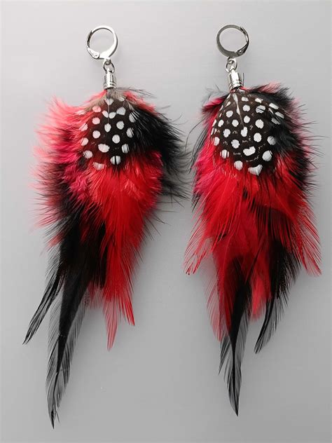 Feather Earrings - Etsy UK en 2024 | Aretes de pluma, Plumas, Aretes