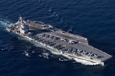 USS Gerald R. Ford (CVN 78) steams in the Atlantic Ocean, Oct. 20, 2022 ...