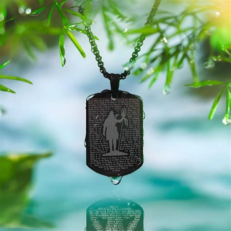 108 Om Namah Shivay Micro-Carved Necklace | Stainless Steel Spiritual ...
